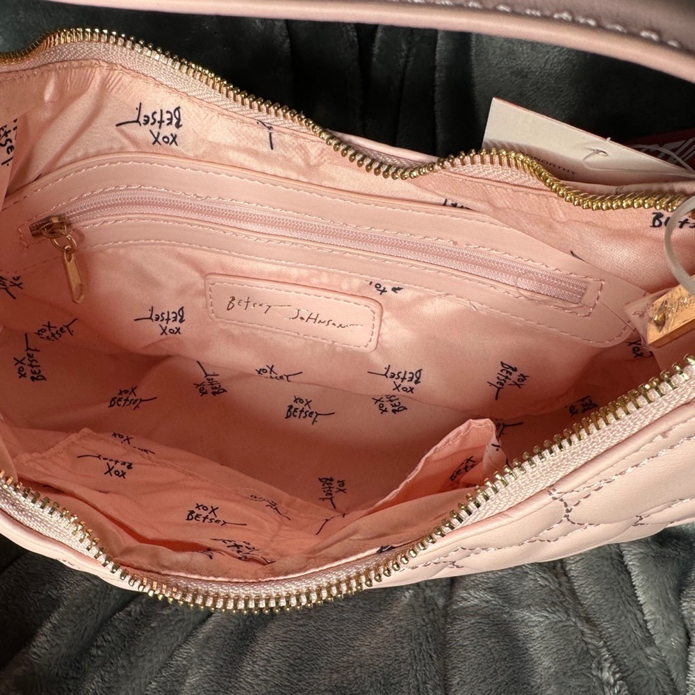 Betsey Johnson Pink Heart Shoulder Bag - Picture 5 of 5